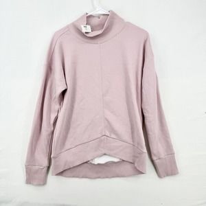 Apana Yoga Women Blush Pink Mauve Turtle Neck Soft Pullover Sweater Medium